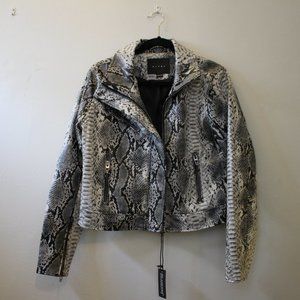 BlankNYC Black and White Snake Print Jacket